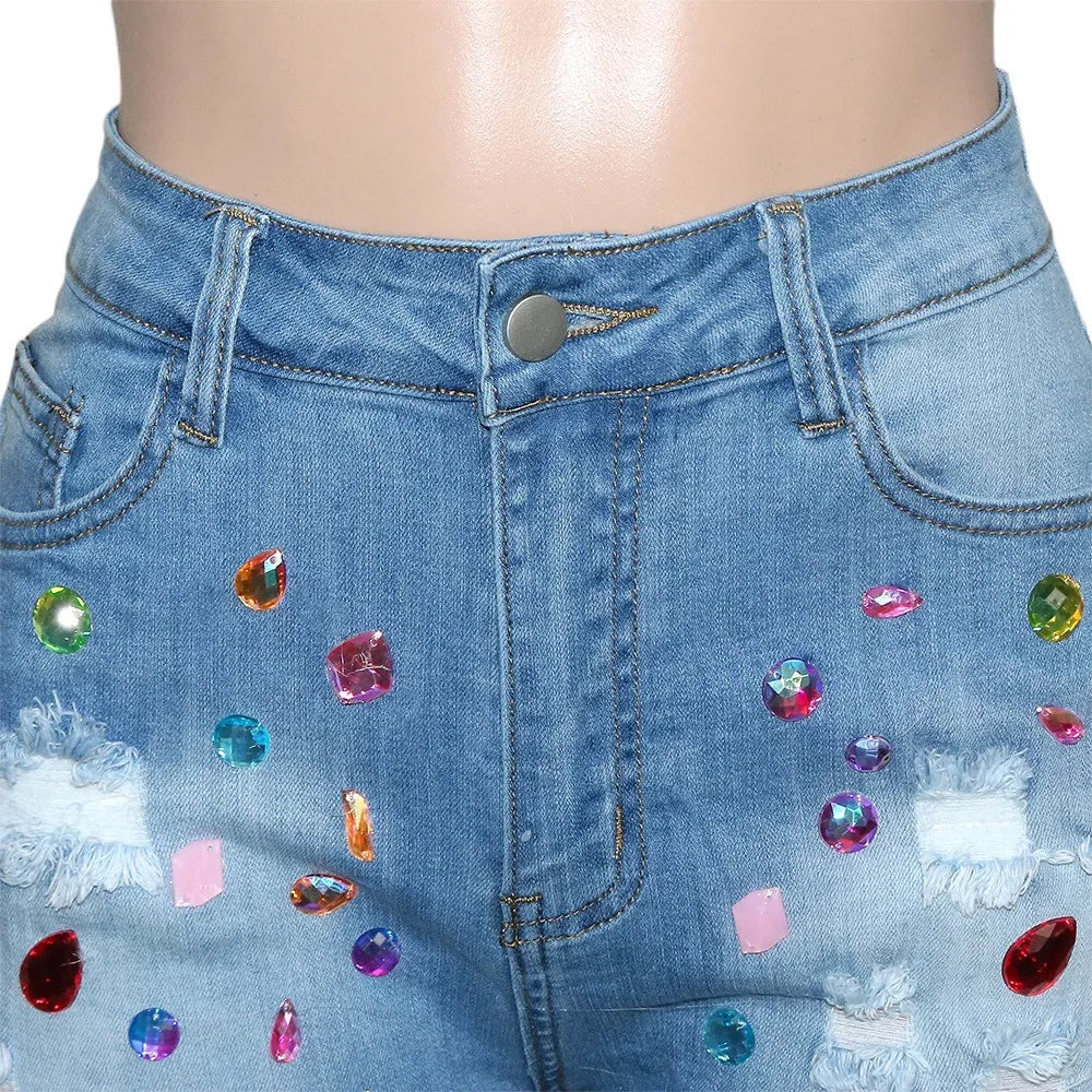 Dazzled Denim Shorts