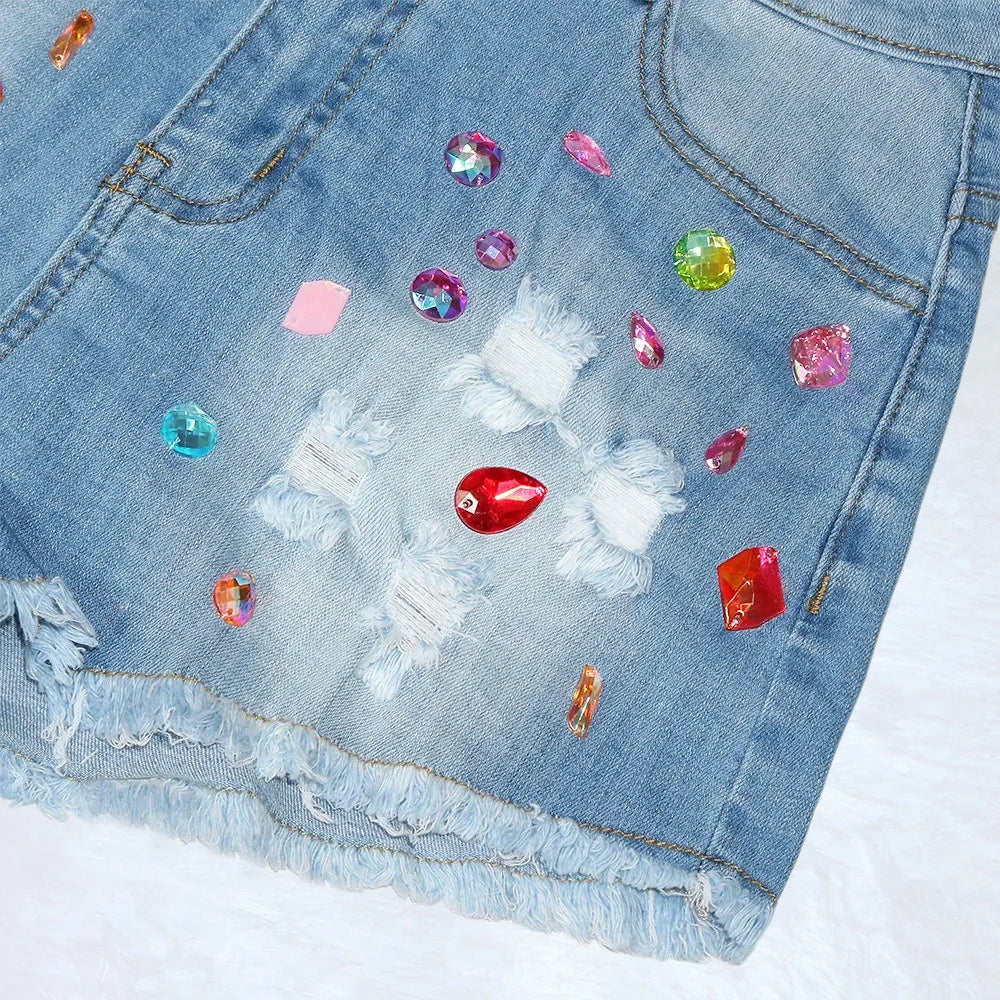 Dazzled Denim Shorts